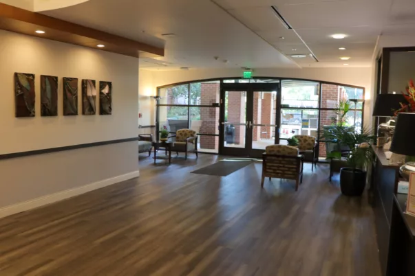 Refurbished Lobby at Fountainview at Eisenberg Village