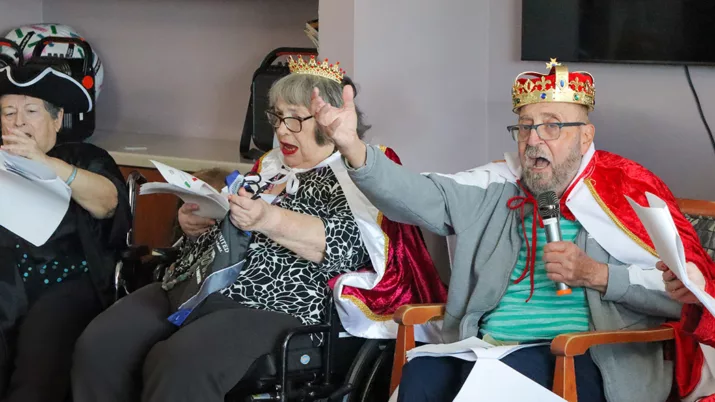 Resident Purim spiel at Joyce Eisenberg-Keefer Medical Center