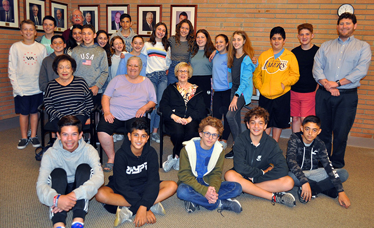 Group photo with old and young people