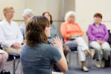 Elderly people on a seminar