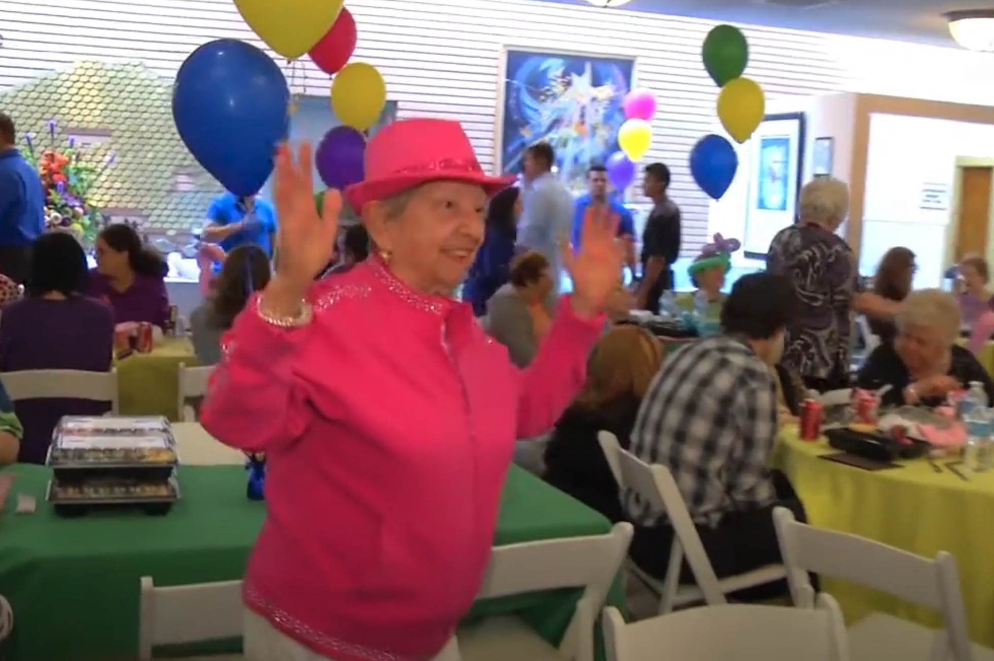 Woman dancing at a party