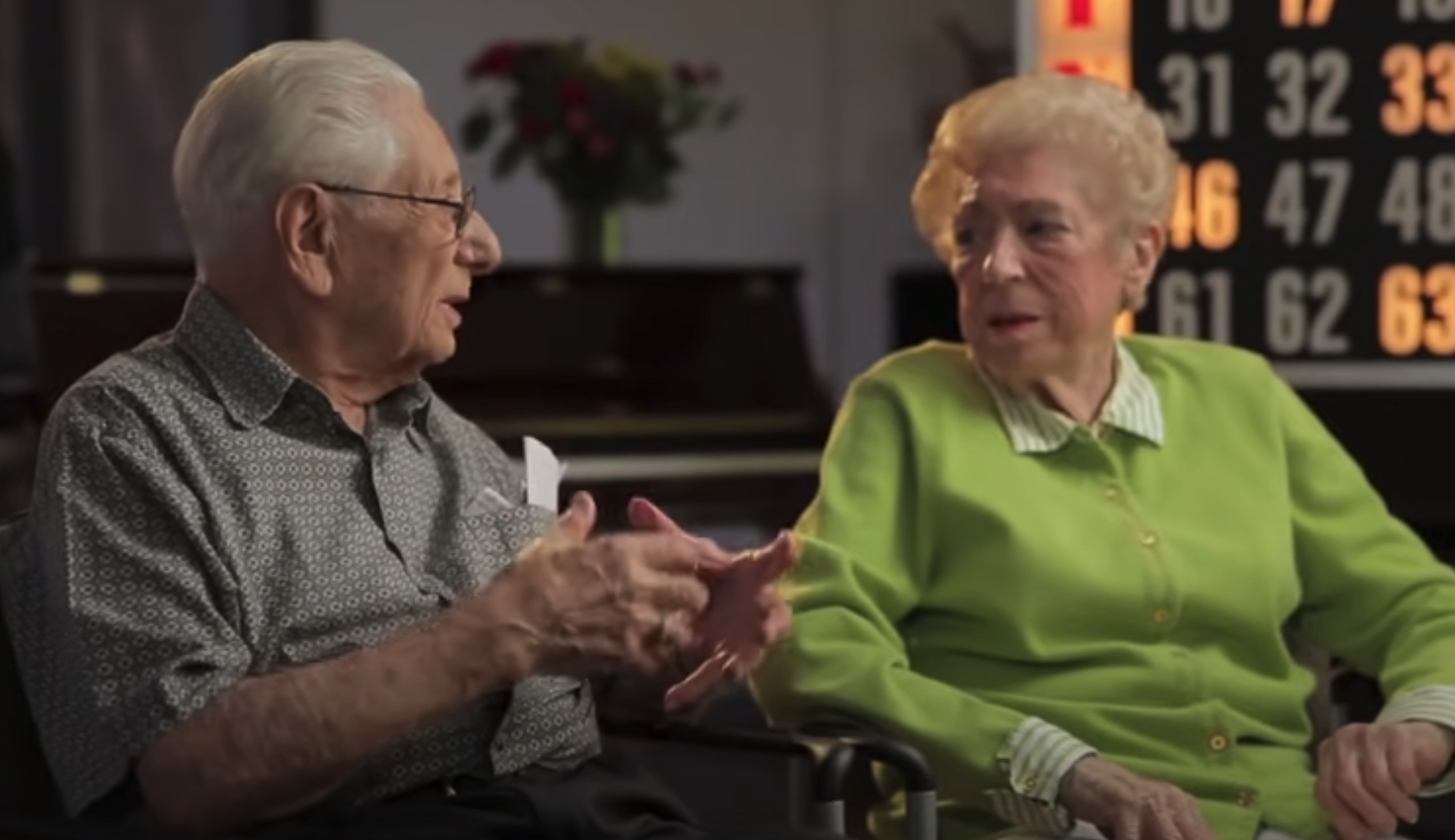 Older couple having a conversation